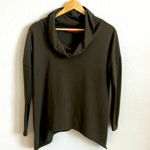 Akira Chicago Red Label Cowl Pullover Top with shark hemline EUC